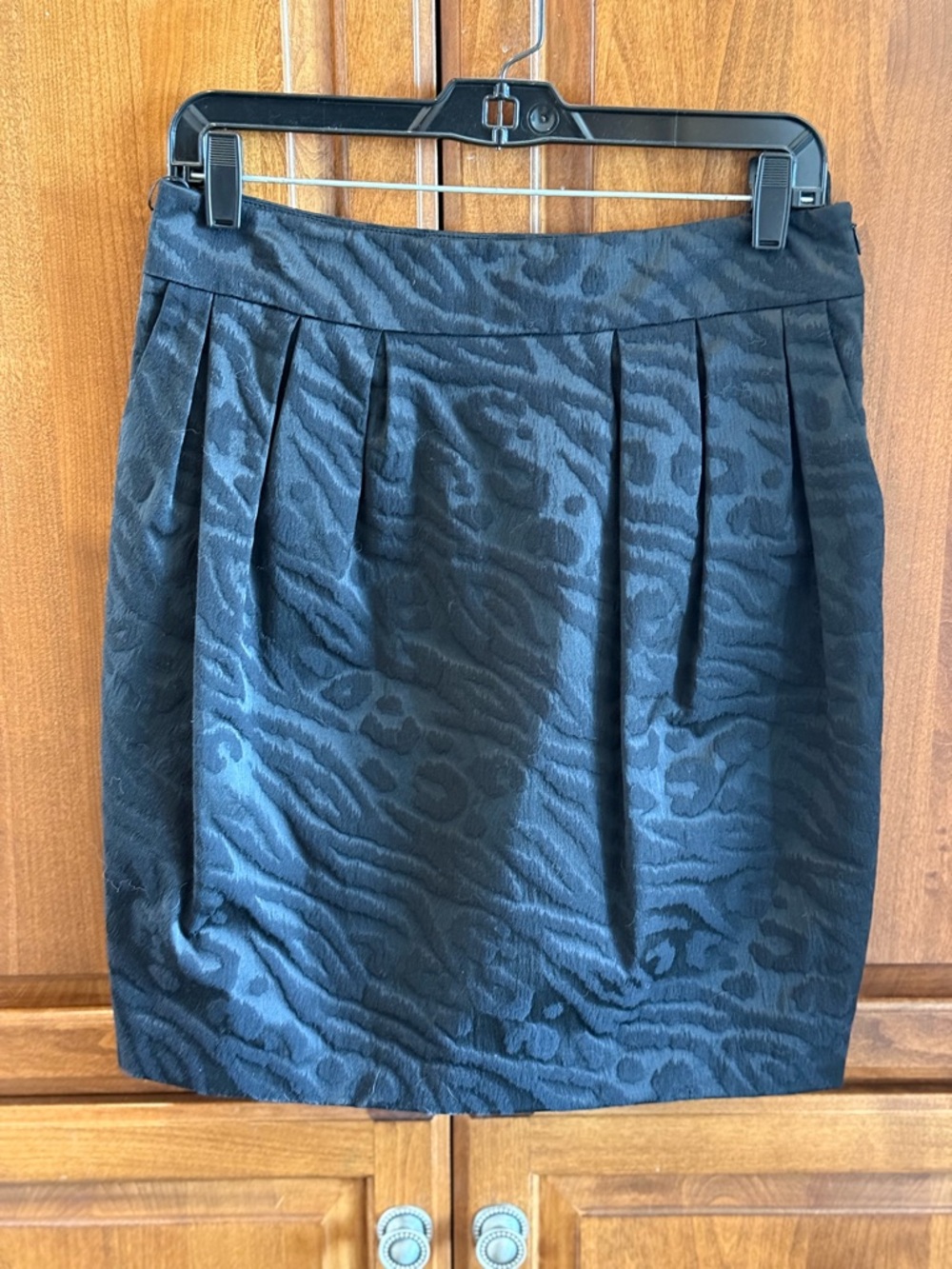 Anne Fontaine Black Textured Jacquard Skirt